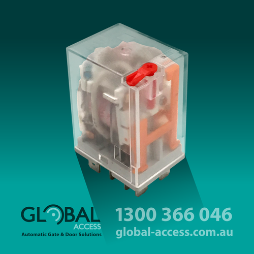 12V AC Relay For Maglock on FAAC E024S Control Board (Red)