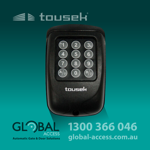 TOUSEK Torcody Wireless Keypad – Black with Rolling Code