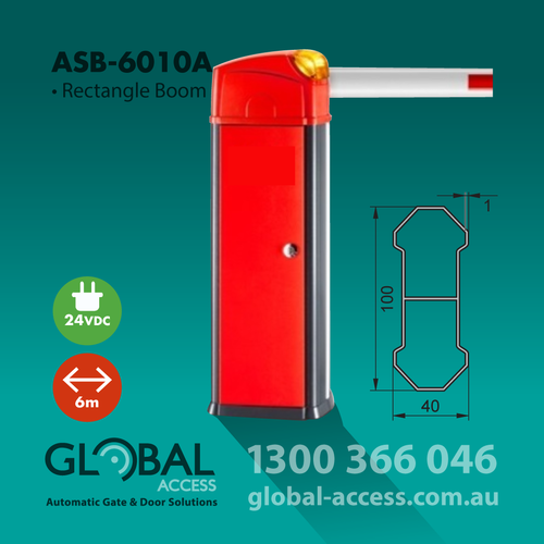 SOMMER ASB 24V BARRIERS – RECTANGE OR ROUND BOOM PROFILE – 5.5, 6M