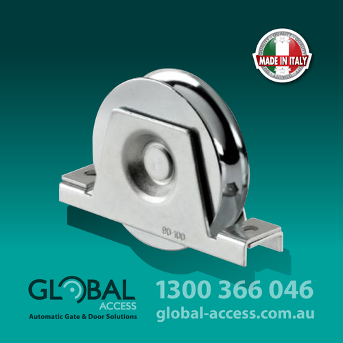 2 Bearing Bottom Wheels In Cradle – U Groove – 158mm Ø OR 198mm Ø