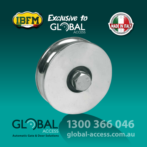 2 BEARING BOTTOM WHEELS – U GROOVE – SIZES FROM 80MM Ø UP TO 180MM Ø