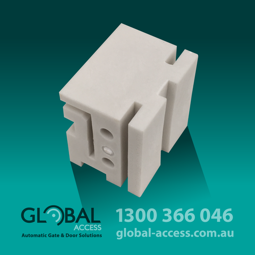 Nylon Sliding Block For Sliding Gates On An Incline – WHITE