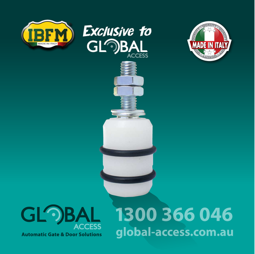 Nylon Roller With Rubber Rings – White – 59mm L x 42mm Ø